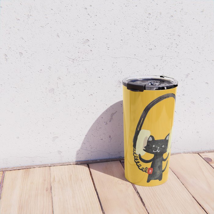 I Love Huge Headphone Travel Mug Gallery Image 4