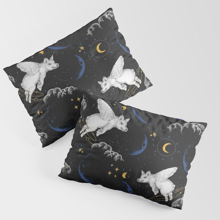 Celestial Pigs of the Night Sky A Pillow Sham Gallery Image 3