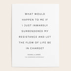 Surrender 4.  Quote from The Surrender Experiment by Michael A. Singer Poster Gallery Image 4
