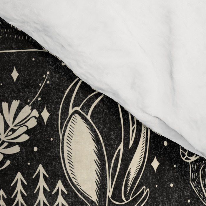 Jackalope - black and cream  Comforter Gallery Image 4