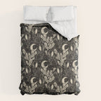 Jackalope - black and cream  Comforter Gallery Image 6