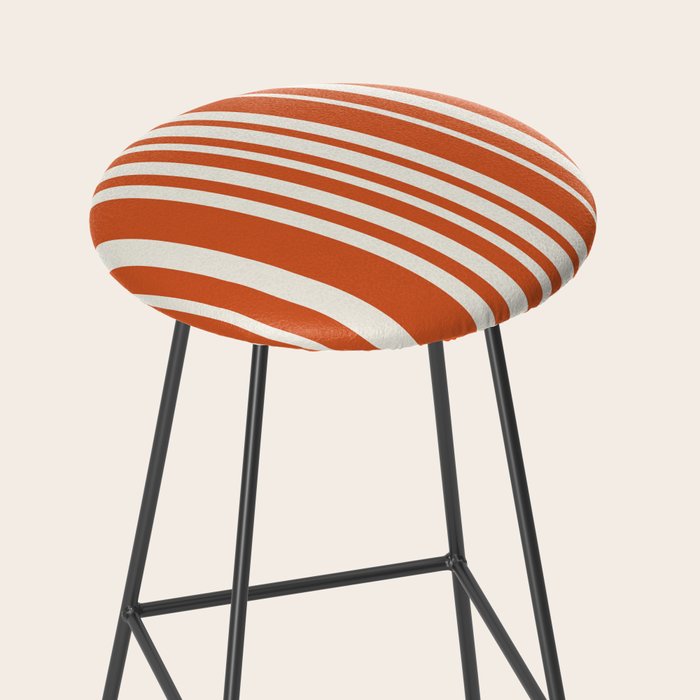 Classic Stripes XLVIII - Bright Retro Red Stool Gallery Image 2
