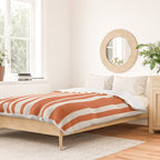 Classic Stripes XLVIII - Bright Retro Red Duvet Cover Gallery Image 2