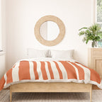 Classic Stripes XLVIII - Bright Retro Red Duvet Cover Gallery Image 3