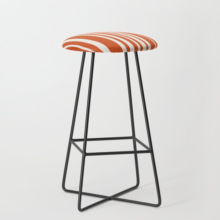 Classic Stripes XLVIII - Bright Retro Red Stool Gallery Image 1