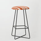 Classic Stripes XLVIII - Bright Retro Red Stool Gallery Image 1