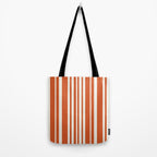 Classic Stripes XLVIII - Bright Retro Red Tote Bag Gallery Image 2