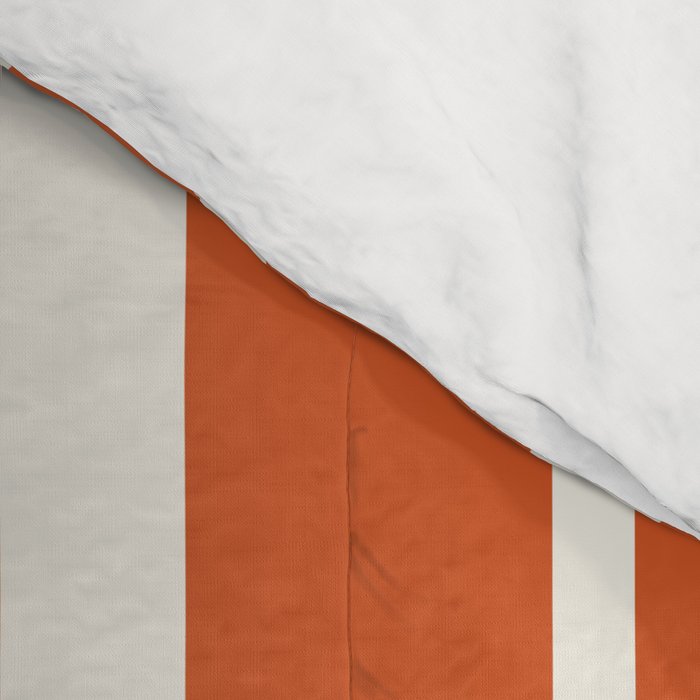 Classic Stripes XLVIII - Bright Retro Red Comforter Gallery Image 4