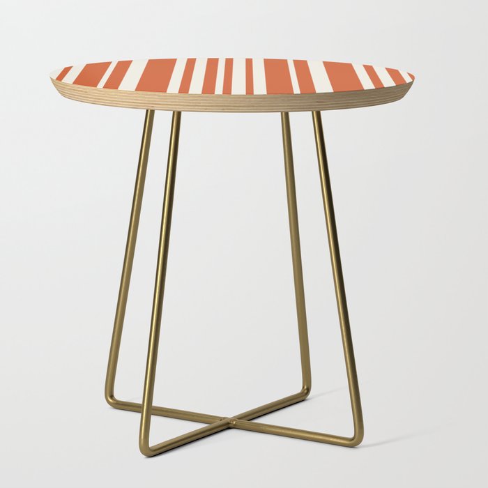 Classic Stripes XLVIII - Bright Retro Red Side Table Gallery Image 1