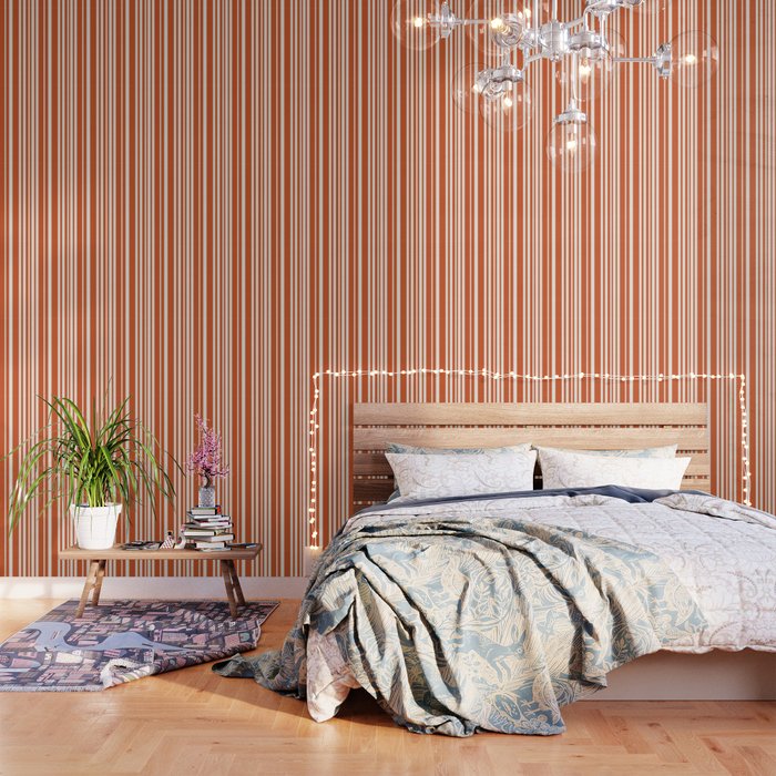 Classic Stripes XLVIII - Bright Retro Red Wallpaper Gallery Image 3