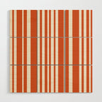Classic Stripes XLVIII - Bright Retro Red Wood Wall Art Gallery Image 1