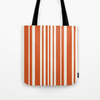 Classic Stripes XLVIII - Bright Retro Red Tote Bag Gallery Image 1
