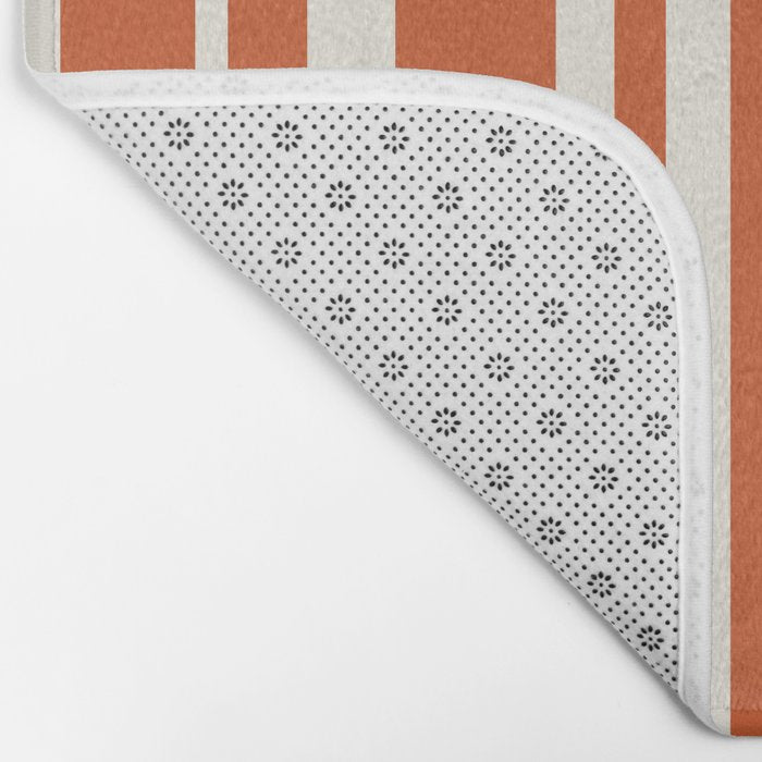 Classic Stripes XLVIII - Bright Retro Red Bath Mat Gallery Image 2