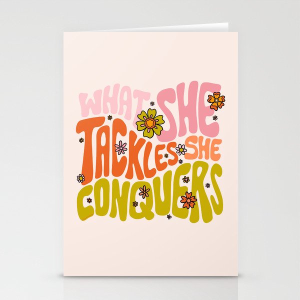 What She Tackles She Conquers Stationery Card Gallery Image 2