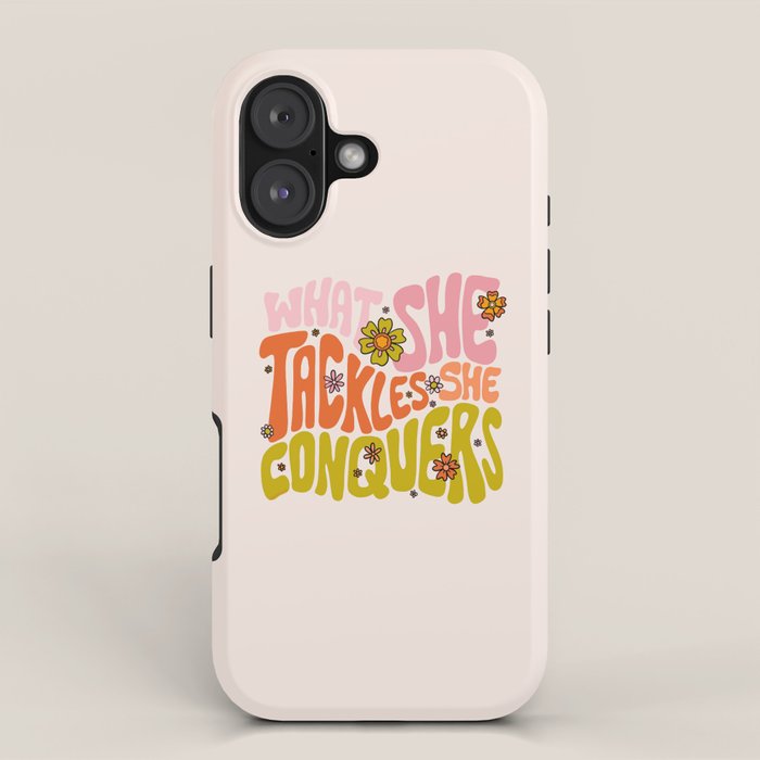 What She Tackles She Conquers iPhone Case Gallery Image 1
