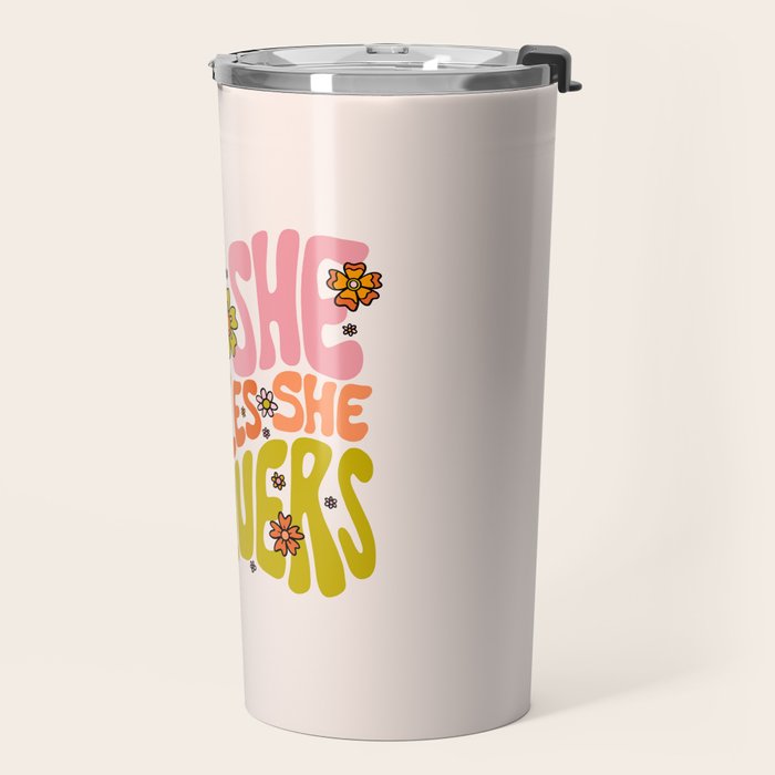 What She Tackles She Conquers Travel Mug Gallery Image 2