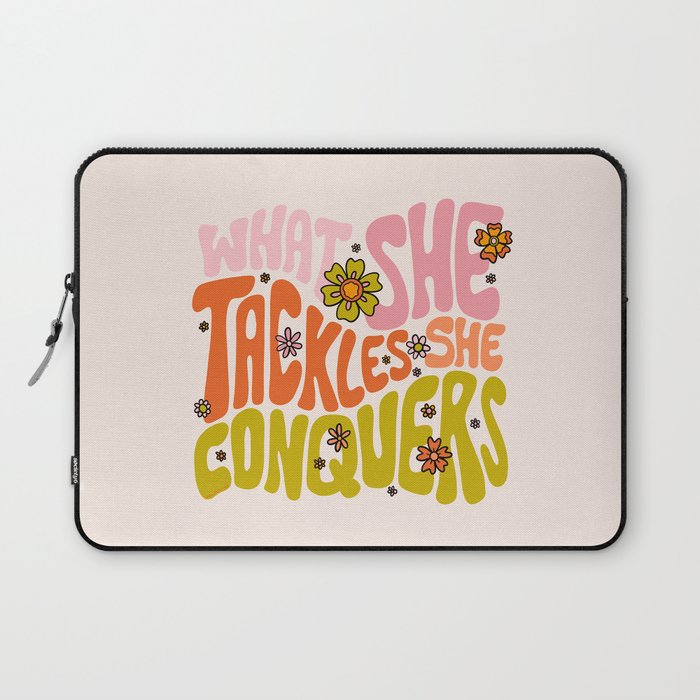 What She Tackles She Conquers Laptop Sleeve Gallery Image 1