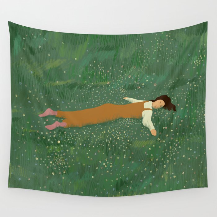 Lazy Naps in the Meadow  Wall Tapestry Gallery Image 1