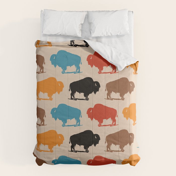 Buffalo Bison Pattern 278 Comforter Gallery Image 1
