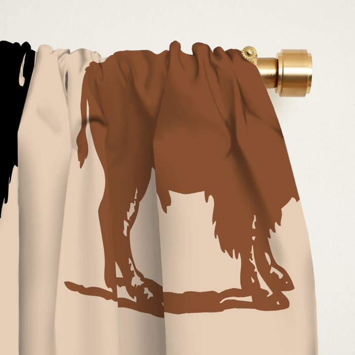 Buffalo Bison Pattern 278 Window Curtain Gallery Image 2