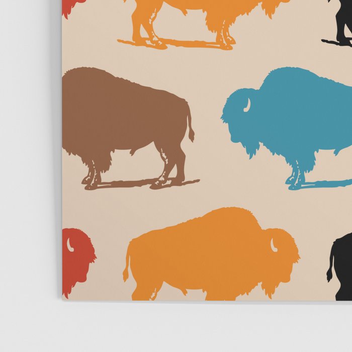 Buffalo Bison Pattern 278 Poster Gallery Image 3