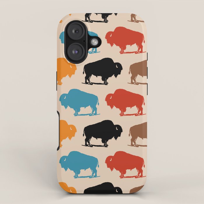 Buffalo Bison Pattern 278 iPhone Case Gallery Image 1
