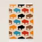 Buffalo Bison Pattern 278 Stationery Card Gallery Image 2