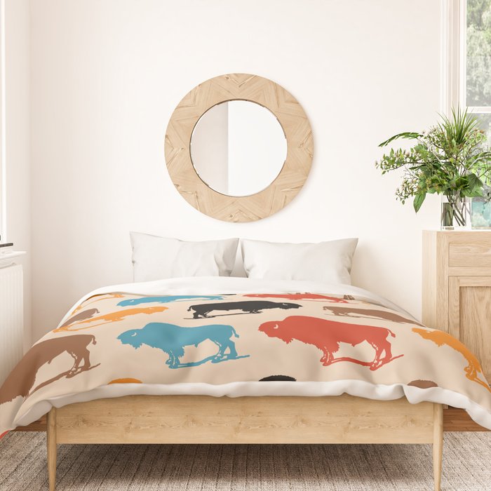 Buffalo Bison Pattern 278 Duvet Cover Gallery Image 3