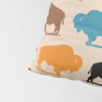 Buffalo Bison Pattern 278 Pillow Sham Gallery Image 4