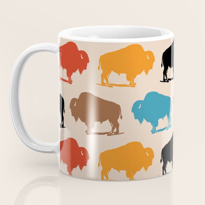 Buffalo Bison Pattern 278 Coffee Mug Gallery Image 3