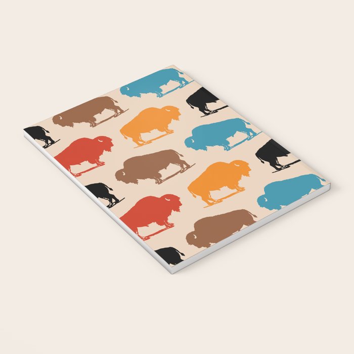 Buffalo Bison Pattern 278 Notebook Gallery Image 3
