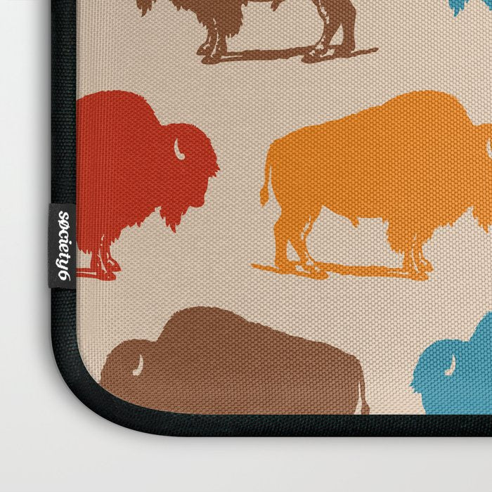 Buffalo Bison Pattern 278 Laptop Sleeve Gallery Image 3