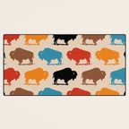 Buffalo Bison Pattern 278 Desk Mat Gallery Image 3