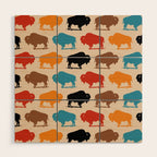 Buffalo Bison Pattern 278 Wood Wall Art Gallery Image 1