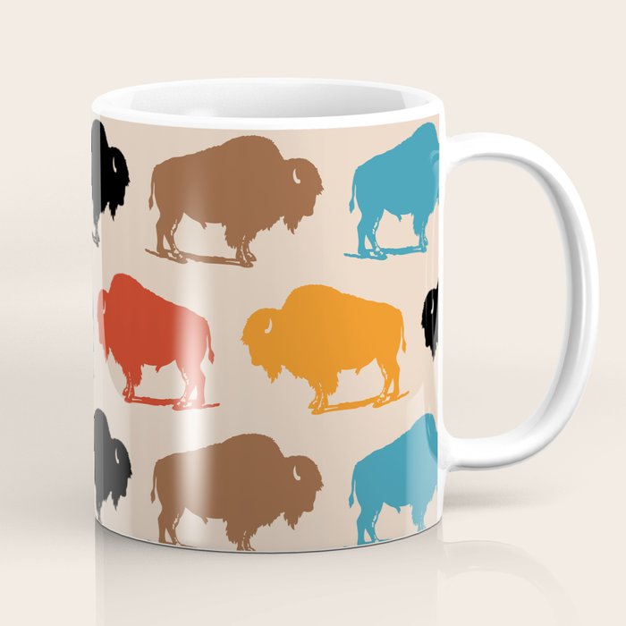 Buffalo Bison Pattern 278 Coffee Mug Gallery Image 1
