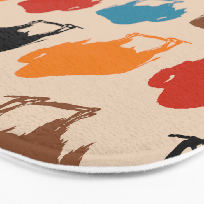 Buffalo Bison Pattern 278 Bath Mat Gallery Image 3