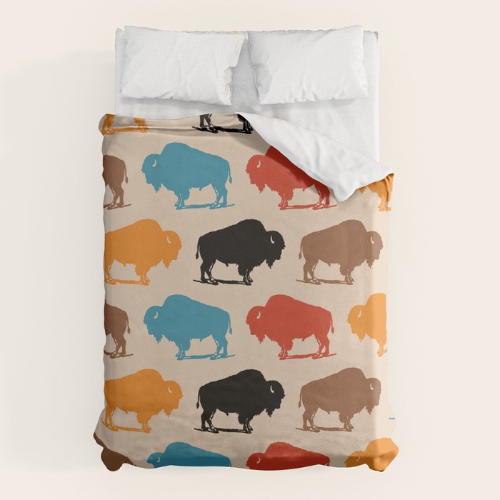 Buffalo Bison Pattern 278 Duvet Cover Gallery Image 6