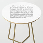 The Man In The Arena by Theodore Roosevelt Side Table Gallery Image 2