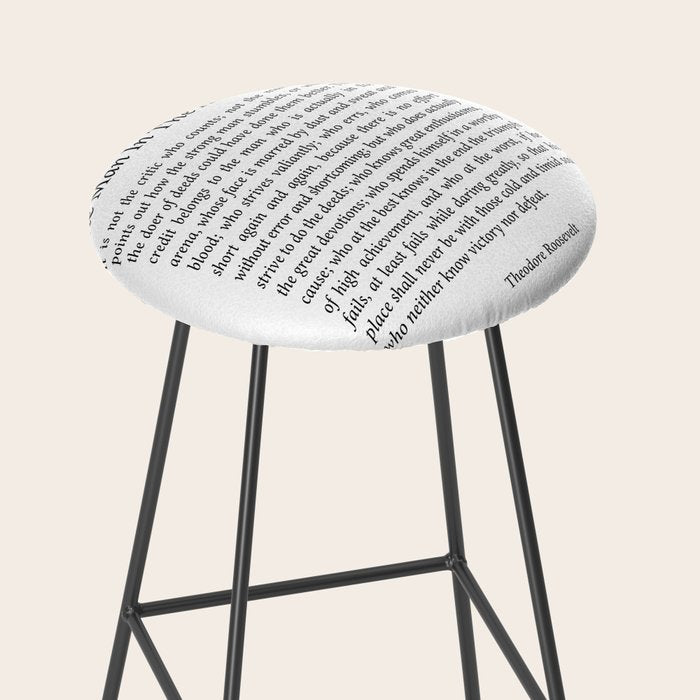 The Man In The Arena by Theodore Roosevelt Stool Gallery Image 2