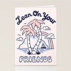 LEAN ON YOUR FRIENDS (BLUE/PINK) Stationery Card Gallery Image 2