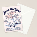 LEAN ON YOUR FRIENDS (BLUE/PINK) Stationery Card Gallery Image 2