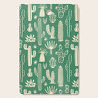 Retro hand drawn cactus plant pattern Cutting Board Gallery Image 1