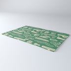 Retro hand drawn cactus plant pattern Rug Gallery Image 3