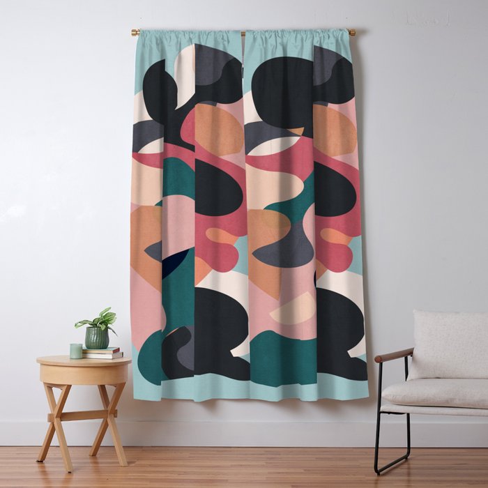 Abstract Shapes 6 Window Curtain Gallery Image 1