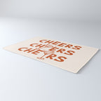 Cheers. Cocktails and Drinks in Burnt Orange and Linen White Rug Gallery Image 3