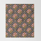 Mushrooms and Moons - Dark Throw Blanket Gallery Image 2