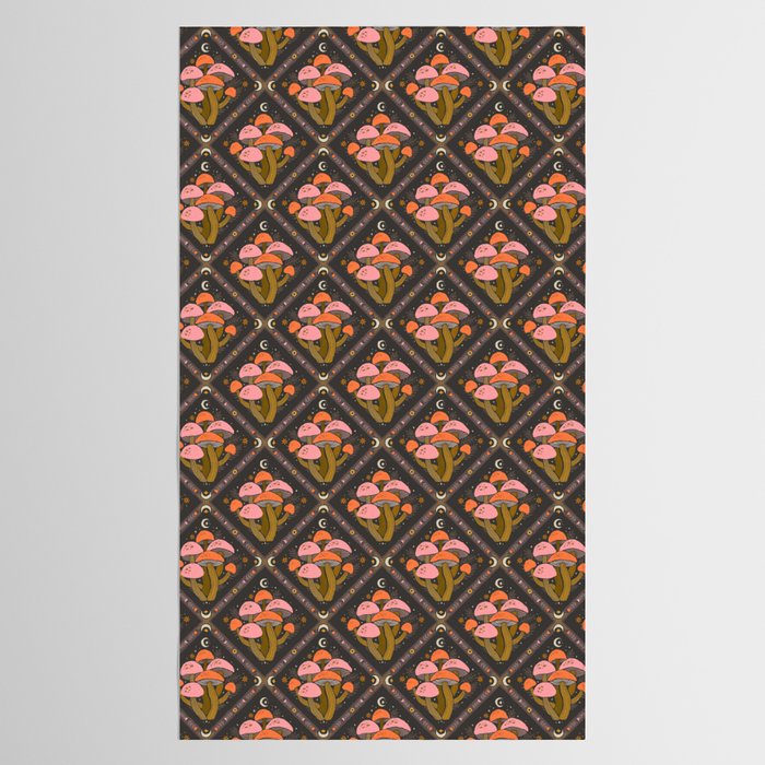 Mushrooms and Moons - Dark Tablecloth Gallery Image 2