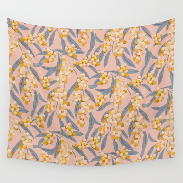  Acacia retinoides plant Wall Tapestry Gallery Image 1