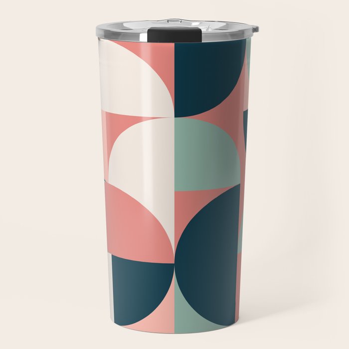 Mid Century Geometric 23C Travel Mug Gallery Image 1