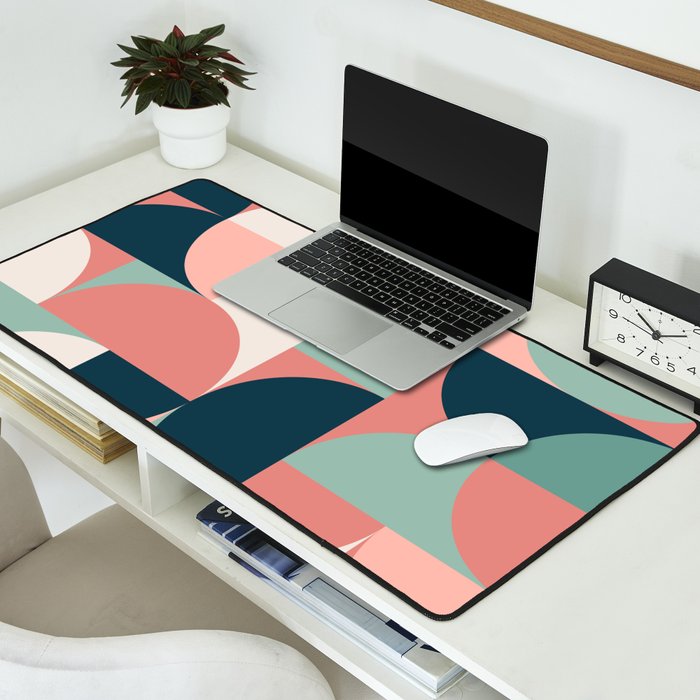 Mid Century Geometric 23C Desk Mat Gallery Image 2
